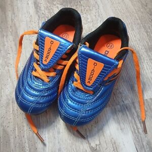 Diadora Toddler Size 8T Soccer Cleats Blue & Orange